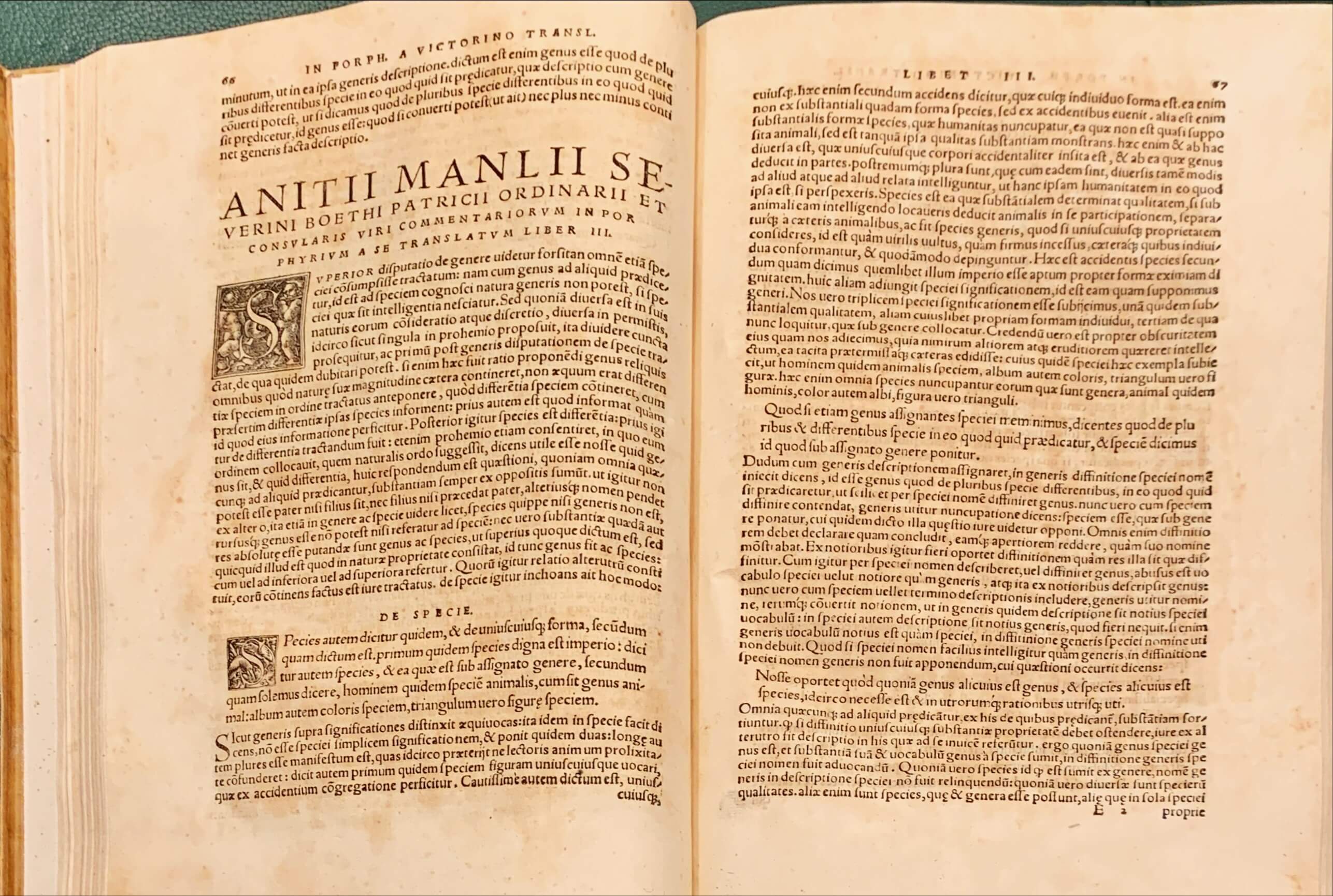 Anitii Manlii Severini Boethi in omnibus philosophiae partibus inter latinos et graecos autores principis opera, quae extant, omnia, 2 Bände