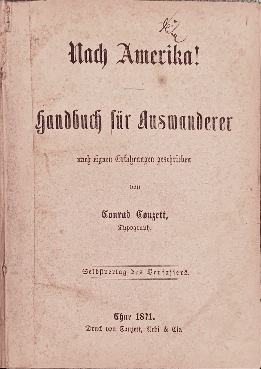 Nach Amerika! Handbuch für Auswanderer.