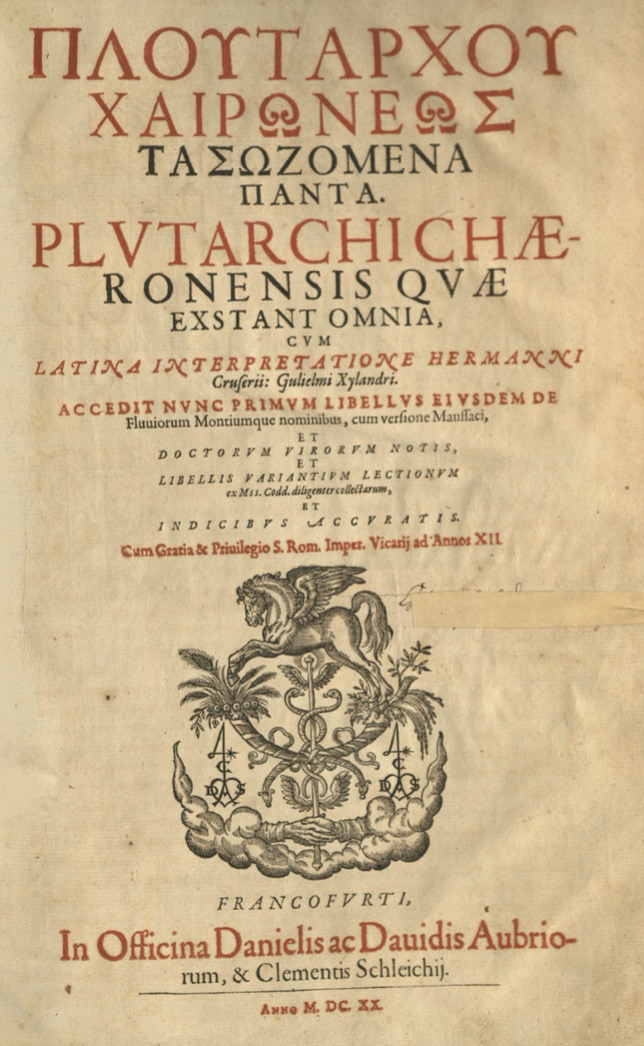 Plutarch: Plutarchi Chaeronensis Quae Exstant Omnia. 2 Volumen (siehe Bilder unten)