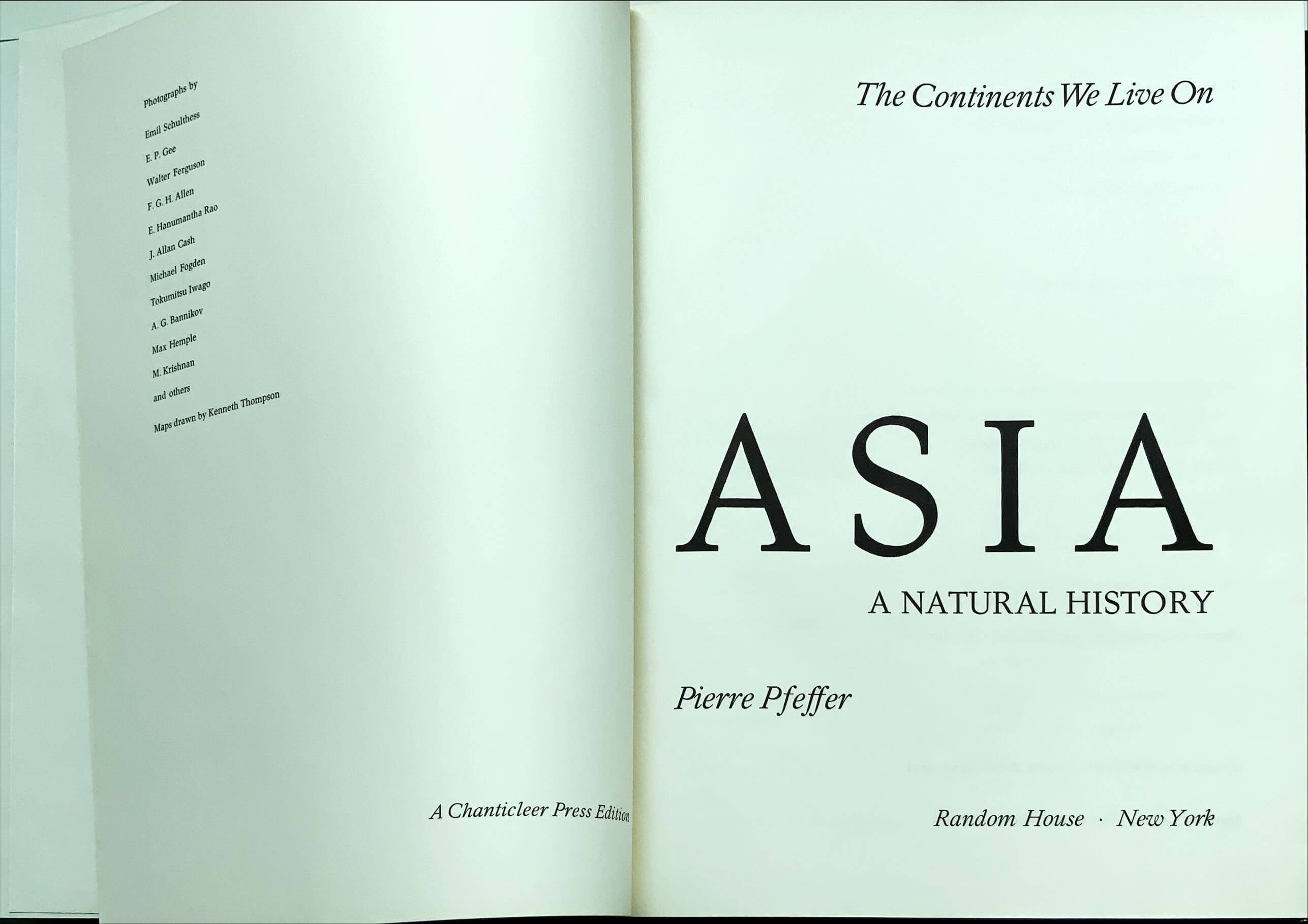 Conzett & Huber: Asia. A Natural History.