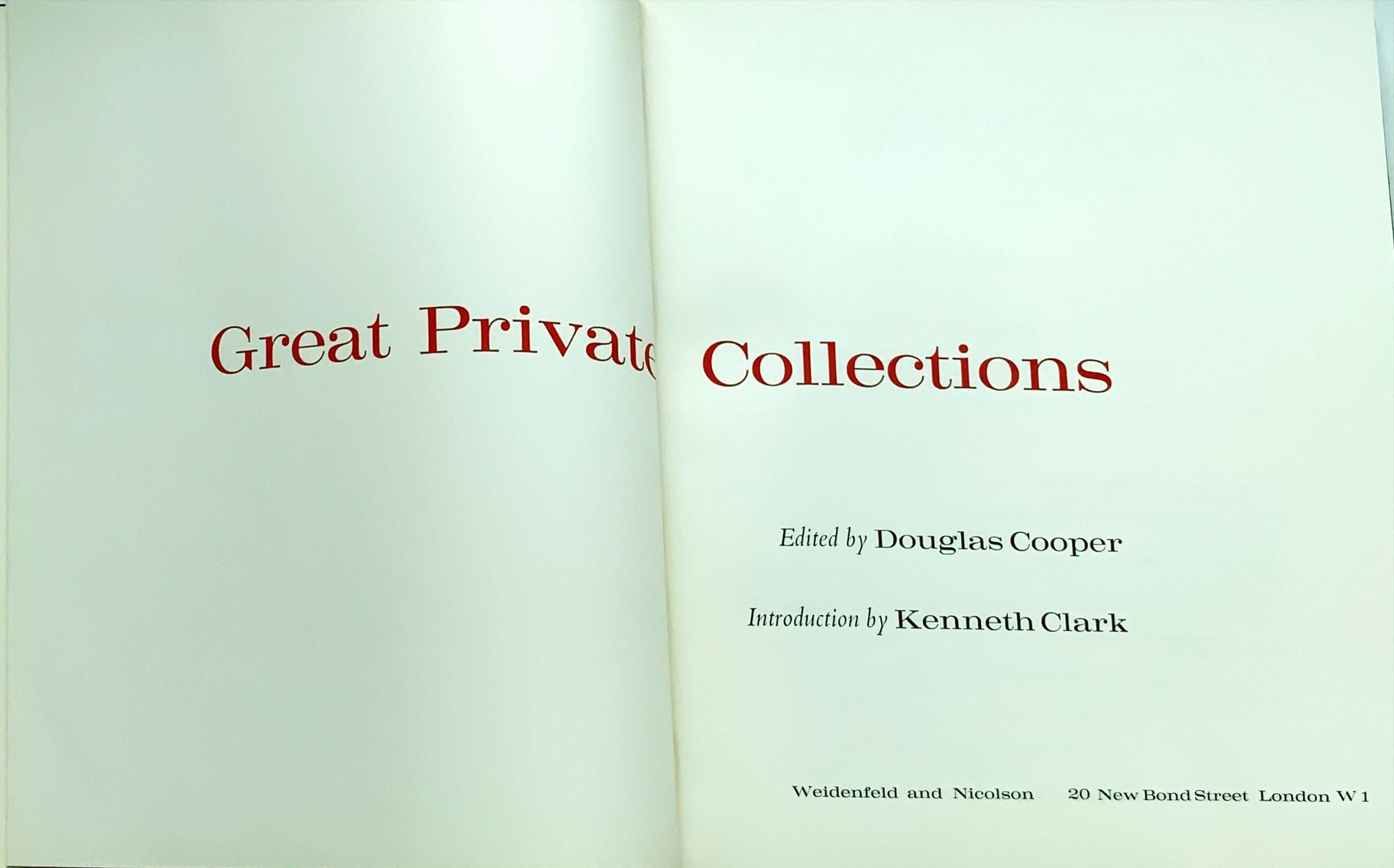 Conzett & Huber: Great Private Collections. 1963