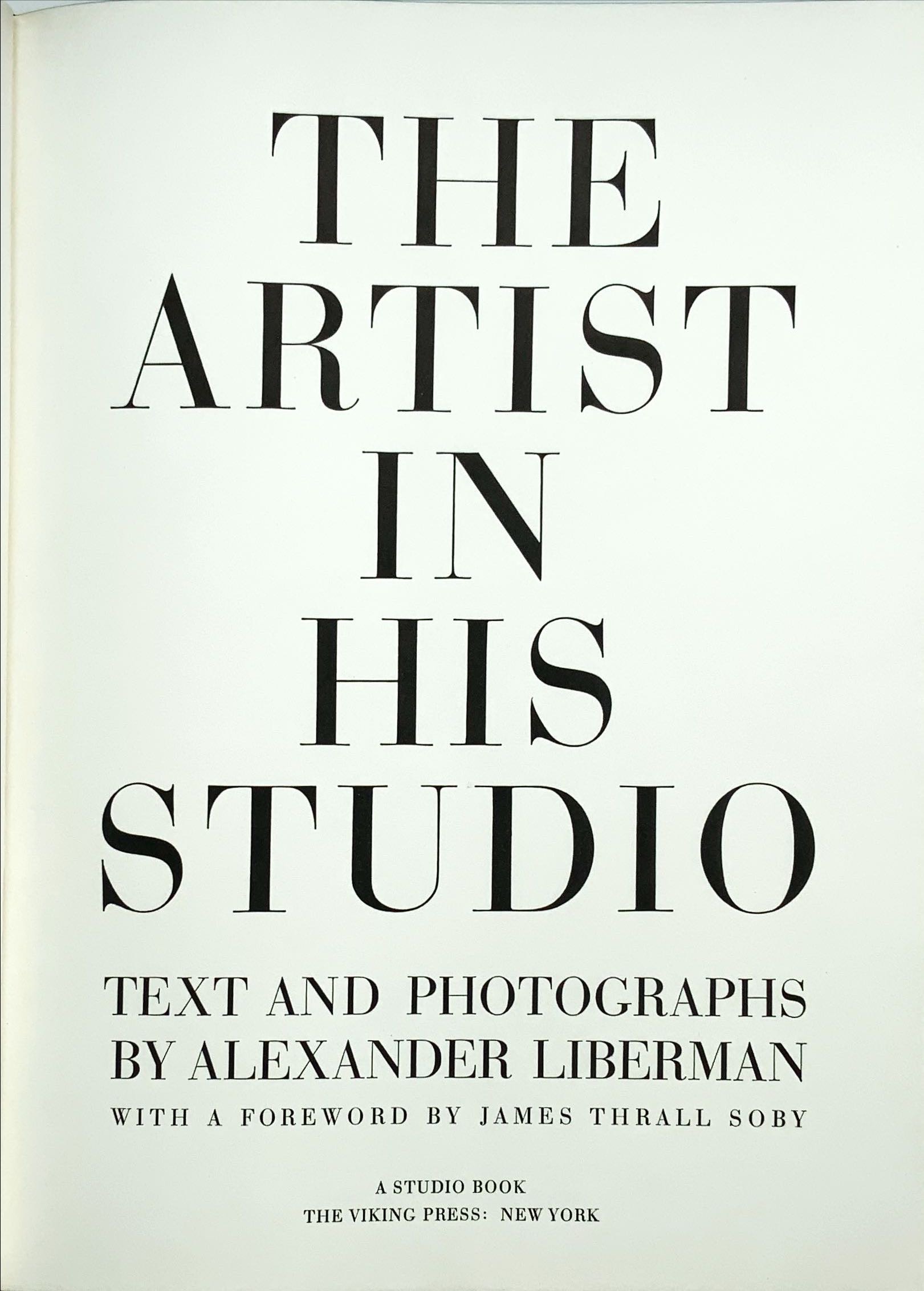 The artist in his studio. Text and photographs by Alexander Libermann