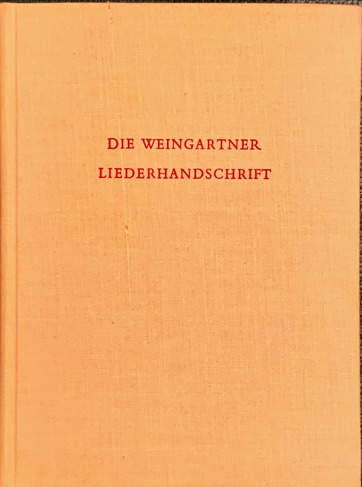 Weingartner Liederhandschrift, Faksimile 1969